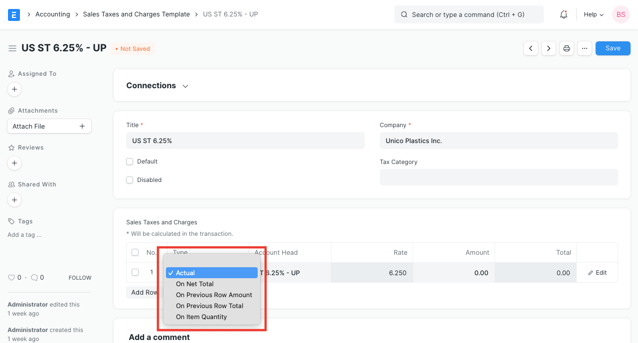 Calculate Tax Based On
