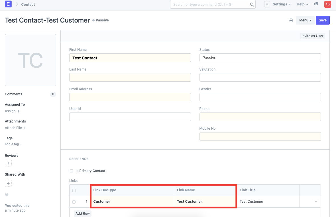 Add Customer/Supplier in Contact