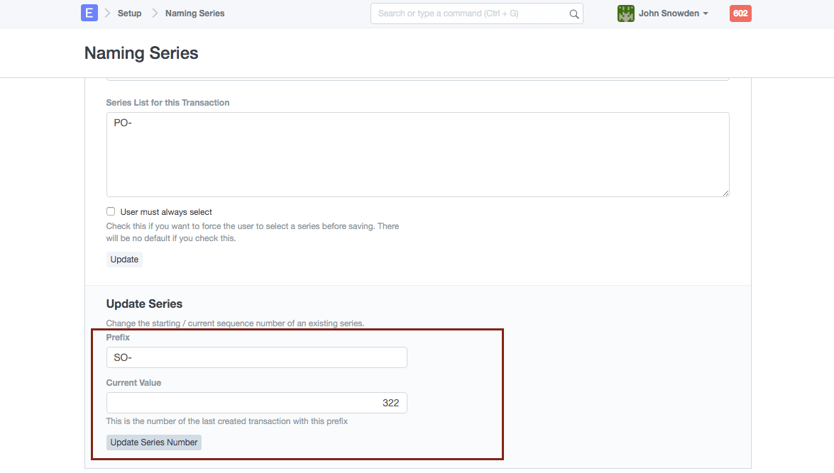 Series Current Value