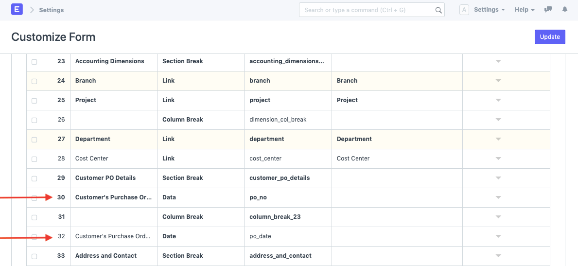 Custom Field in Sales Invoice