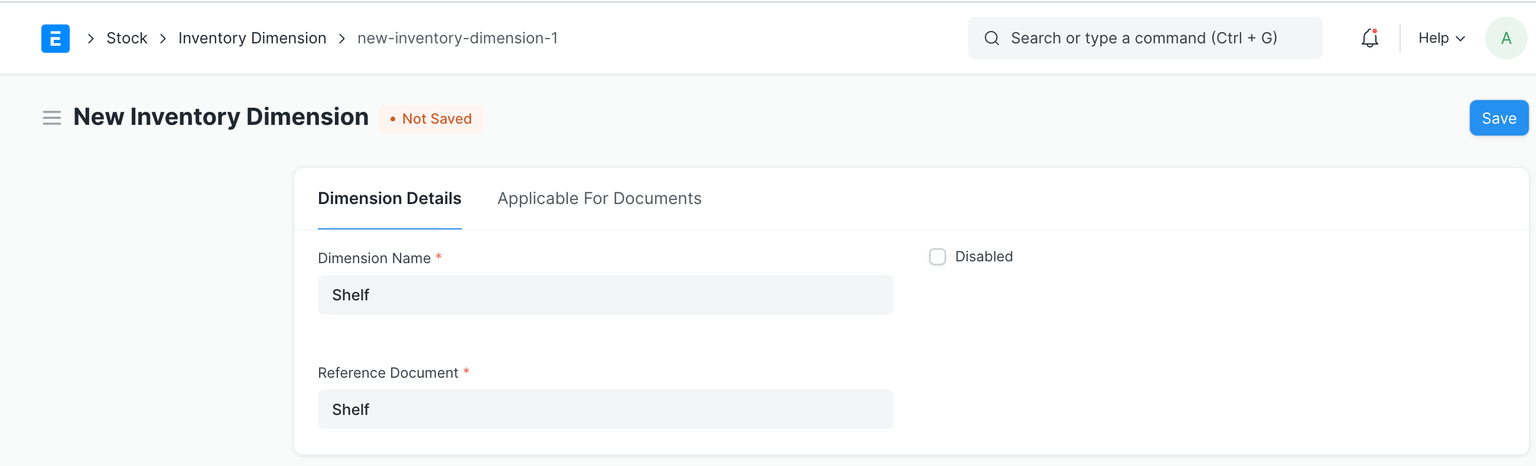 new inventory dimension