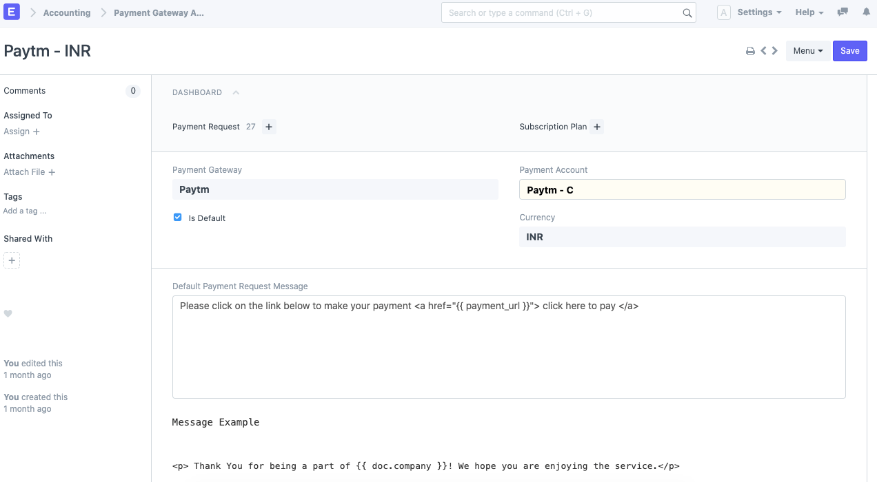 Payment Gateway Account