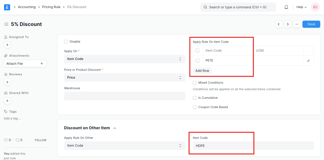 Apply Pricing Rule on Other Item