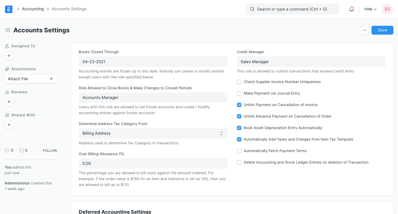 Role Allowed To Close Books