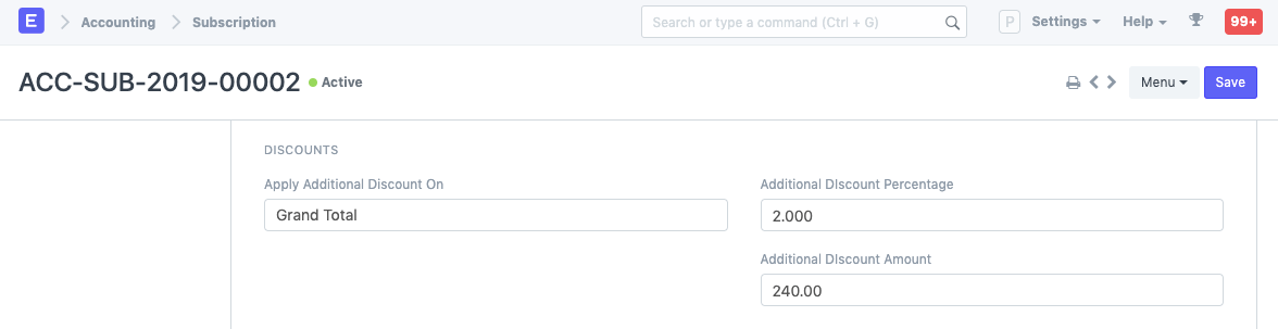 Subscription Discount