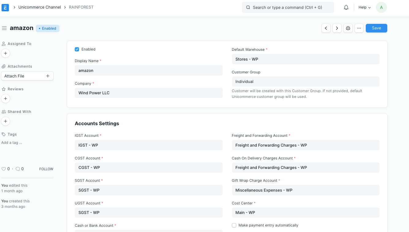 channel specific sales order sync