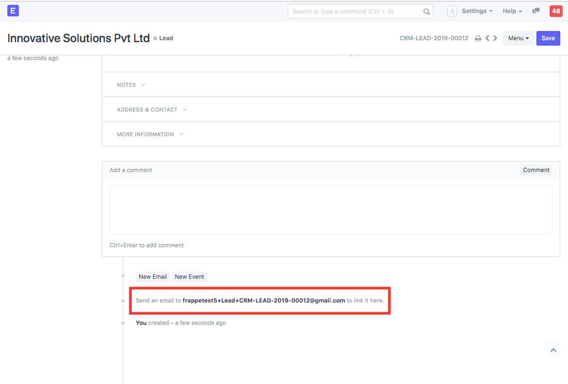Unique Email Address